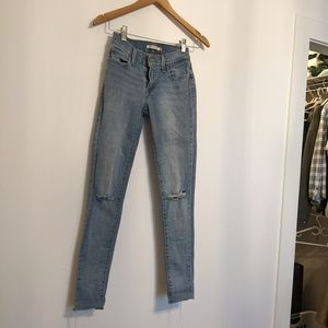 Levi grey blue skinny jean
